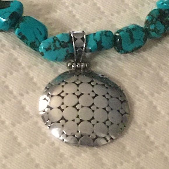 EXEX Claudia Agudelo Turquoise Sterling Silver Statement Necklace - Picture 6 of 16